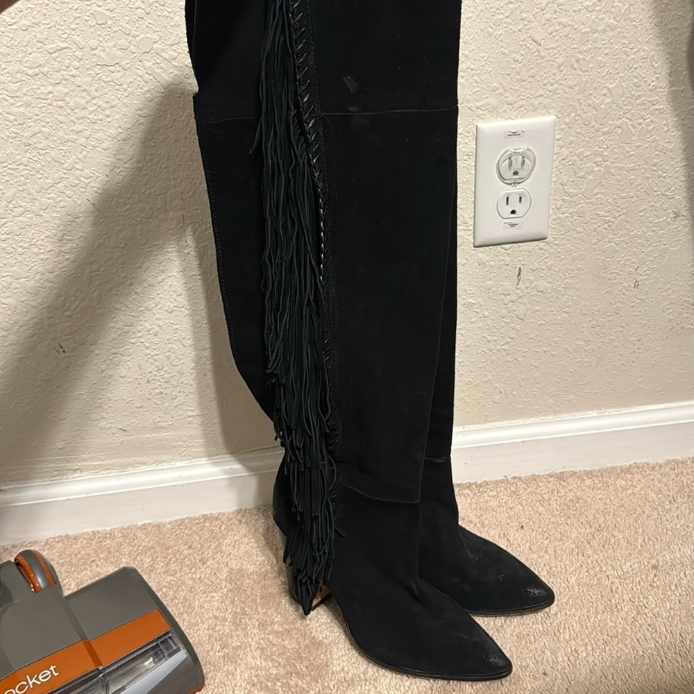 Dolce Vita Over the Knee Fringe Boots